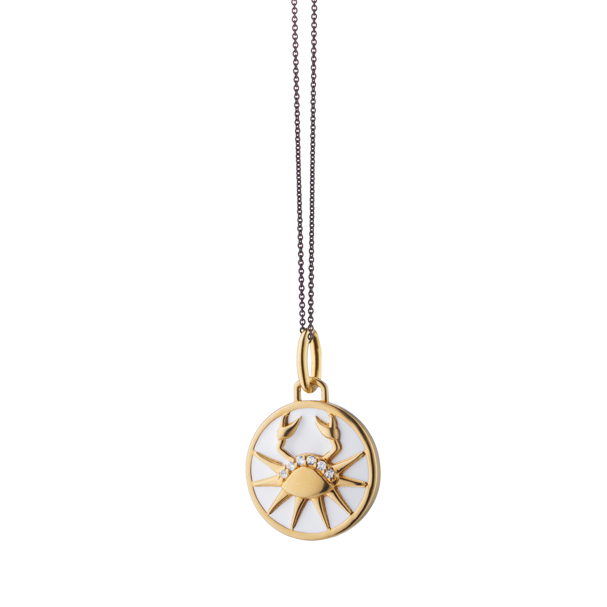 【bighugclub】MOM necklace Rhodium Plated 925 Sterling Silver Clear CZ Script MOM
